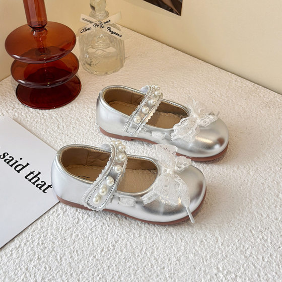 Ins Children's Chanel Style Princess Shoes 2025 Spring and Autumn New Korean Style Bow Fashion Girls Soft Sole Shoes