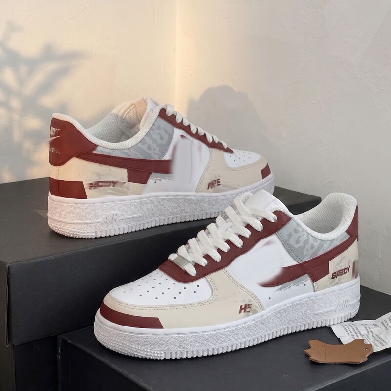 Cross-border in-stock AF1 Air Force One white and black panda low-top leather thick-soled height-increasing casual sneakers for men and women couples