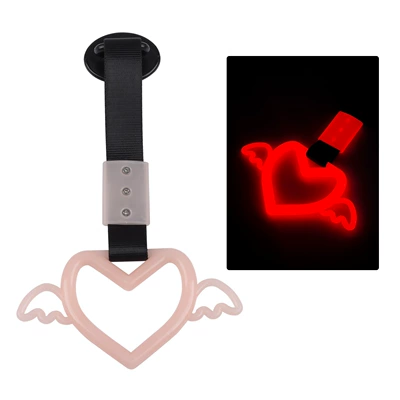 Decoration Pull Ring Small | Car hanging - luminous-red-black-strap