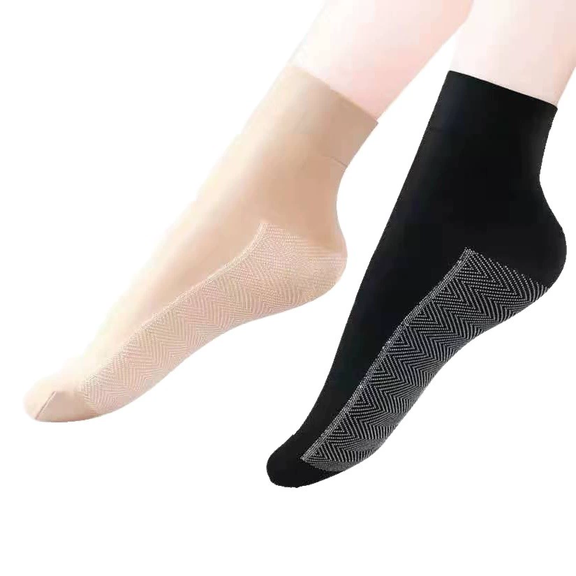 Бархатные свободные чулки, хлопковое дно, утолщенные до середины икры, женские носки на дышащей подошве, Нескользящие короткие чулки