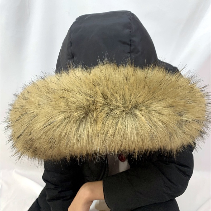 批发仿狐狸貉子毛环保假毛领子女秋冬新款保暖辅料羽绒棉服大毛领