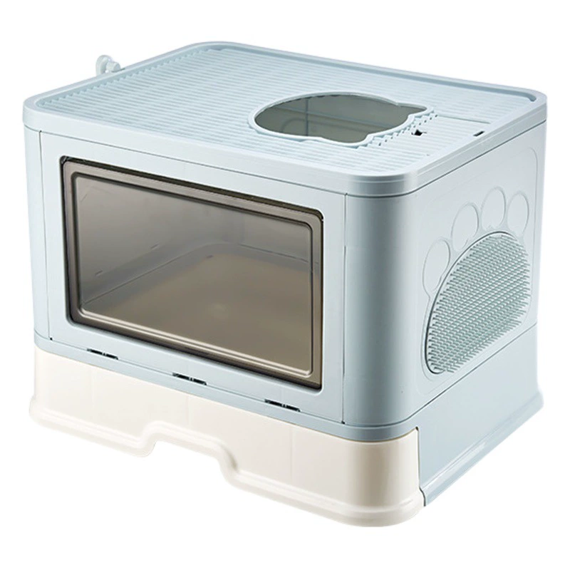 Aspet Zhejiang Pet Cat поставляет кошачий Туалет верхнего типа лоток полностью закрытый складной ящик типа кошачьих экскрементов