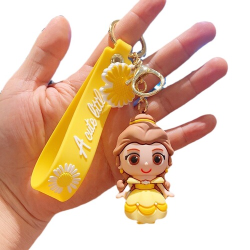 Creative Elsa Pendant Student Keychain Cartoon Mermaid Keychain Personalized Castle Snow White Keychain