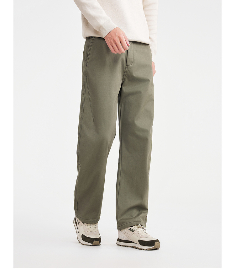 Quần âu nam mùa đông cotton lót lông cừu ấm áp — màu đen chi tiết 24