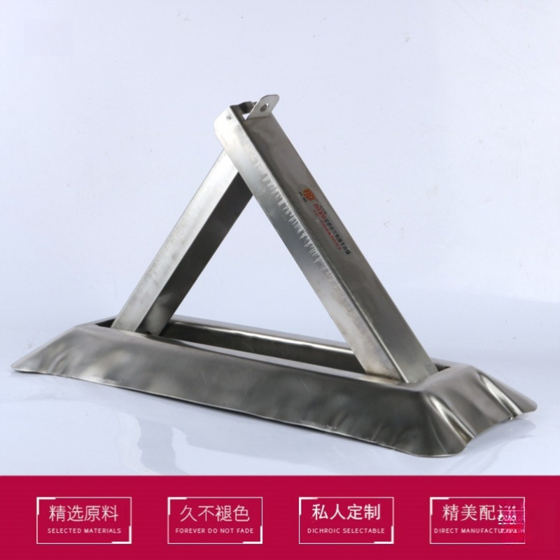 Floor-mounted parking lock, triangular car parking space lock, thickened anti-collision parking barrier, stainless steel