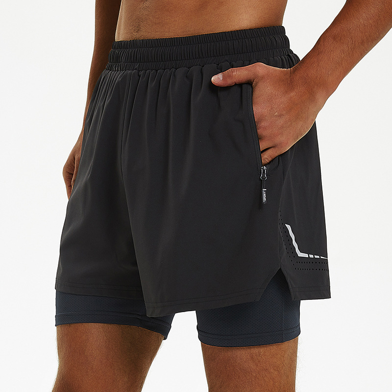 Summer Thin Men's Two-In-One Fitness Shorts, Tight-Fitting High-Elastic Basketball Running Training Shorts, Sports Quick-Dry Shorts Summer Thin Men's Two-In-One Fitness Shorts, Tight-Fitting High-Elastic Basketball Running Training Shorts, Sports Quick-Dry Shorts