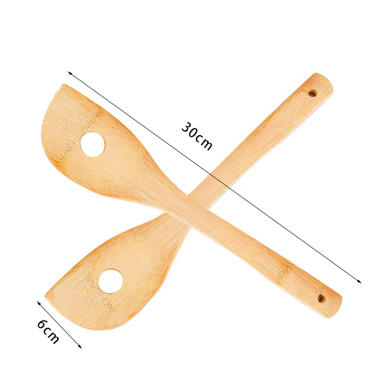 竹シャベル台所用品30cm 6点セットシャベル竹スプーン彫刻可能な高温スプーンメーカー直供|undefined