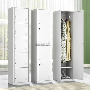 Single-Door Locker Steel Double Iron Cabinet Staff Dormitory Home Storage Shoe Cabinet Narrow Gap