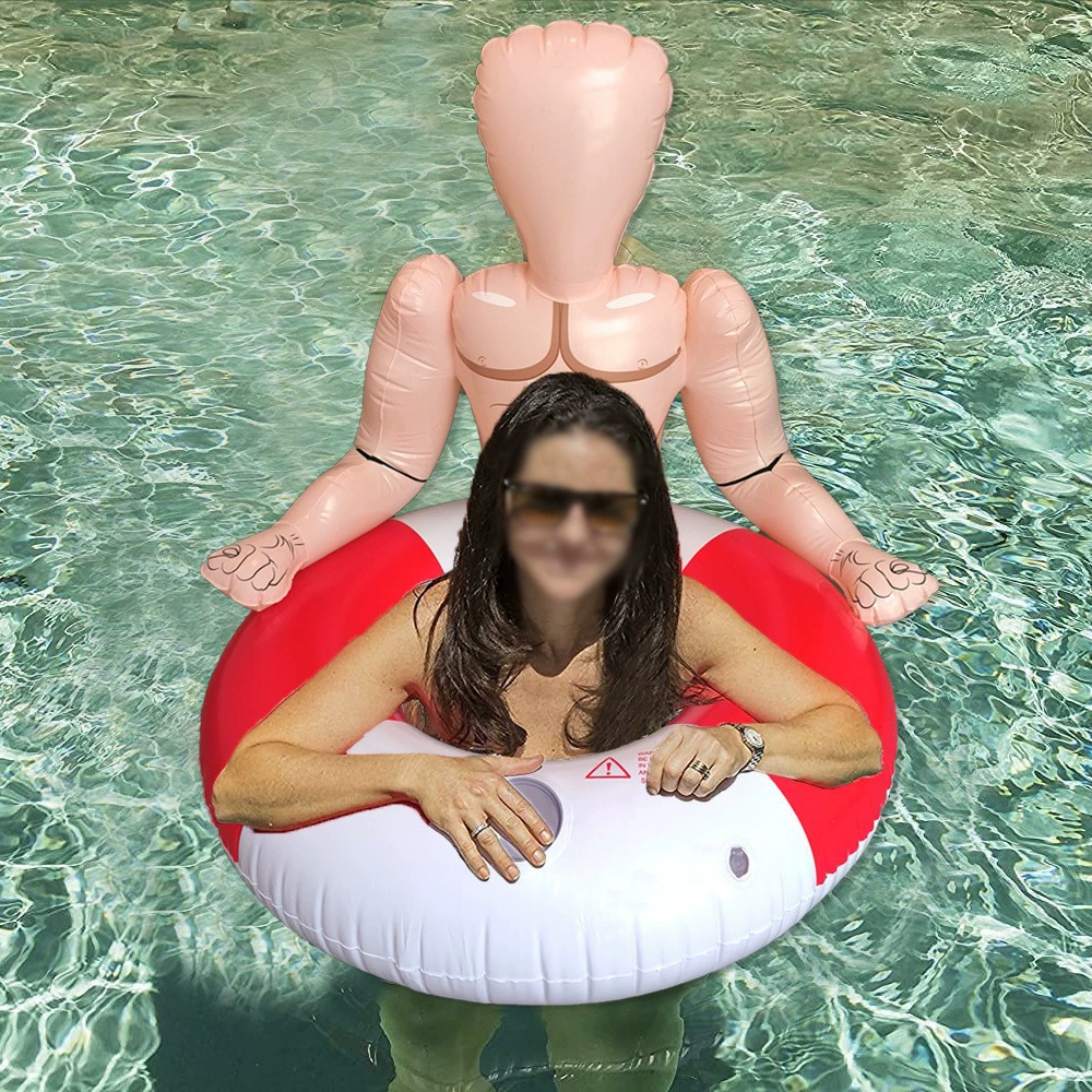 Пятно трансграничные горячие продажи надувной мускулистый мужской плавательный круг ПВХ спинки мужской модели плавательный бассейн плавающий плавающий коврик