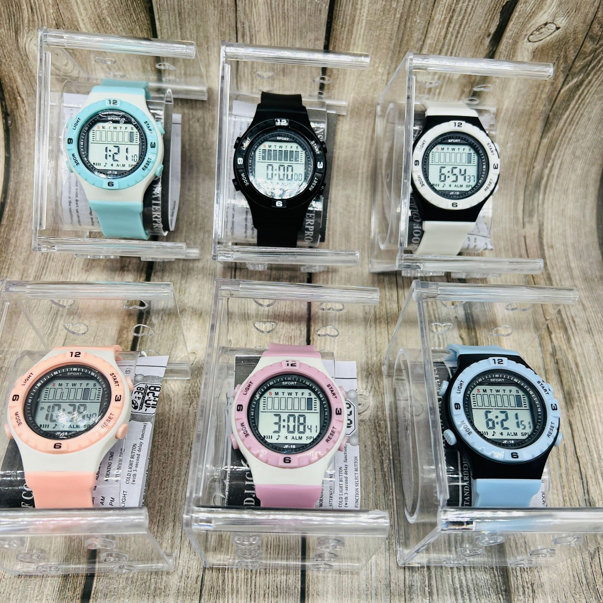 Reloj de cuarzo nuevo reloj electrónico LED coreano simple reloj de estudiante caja de plástico transparente reloj gran cantidad Congyo