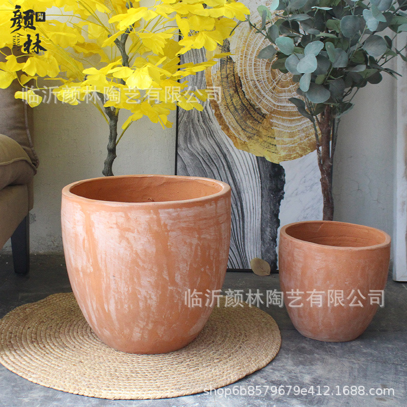 Cerámica rural americana comercio exterior maceta de exportación maceta romana naranja maceta de árboles maceta de cerámica maceta de cerámica maceta de cerámica gruesa maceta grande