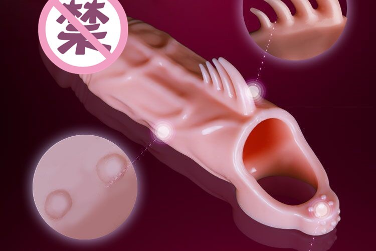 Dragon Spike Textured TPE Sleeve Condom with Spiked Stimulation Points — detail image 4