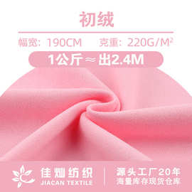初绒面料 220g棉涤鱼鳞毛圈平纹针织布 秋冬时尚保暖卫衣外套面料
