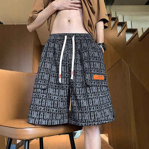 Men's Summer Outerwear American Street Fashion Sports Fitness Medium Pants Youth Casual Running Five-Finger Shorts