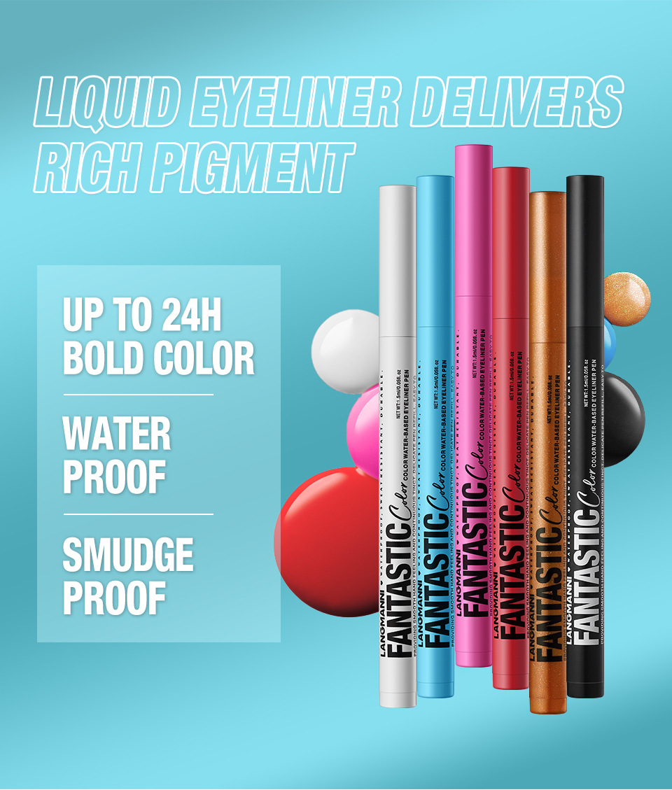 LANGMANNI Liquid Twelve-color Eyeliner Pen Set Matte Quick-Drying fang Smudge Eyeliner Liquid Pen Item Picture