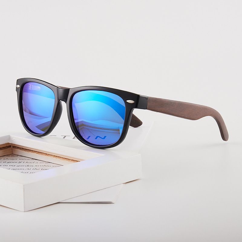 1501米釘款實木太陽眼鏡環保竹木眼鏡木質鏡腿眼鏡偏光鍍膜太陽鏡