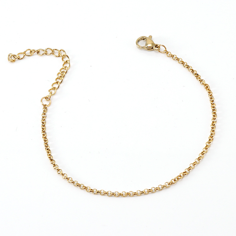 Simple Style Geometric Stainless Steel Bracelets Necklace Gold Plated Stainless Steel Bracelets display picture 3