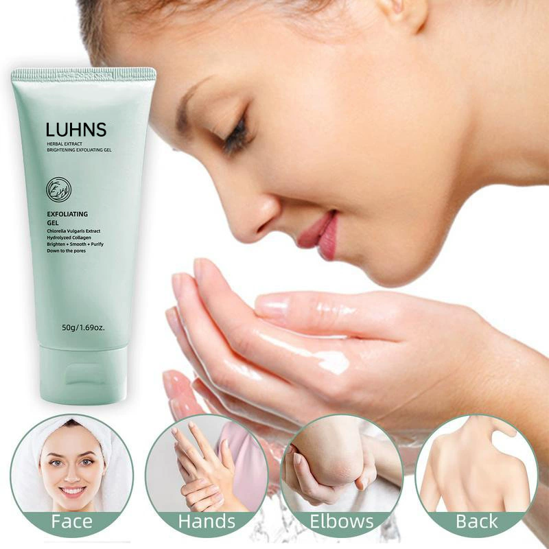 Травяной exfoliating гель, мягкое осветляющее и питательное очищение, 50 г