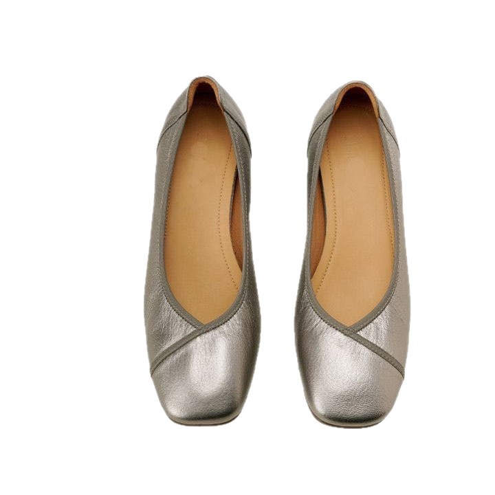 Nicho Casual 2026 verano nuevos zapatos de mujer zapatos de tacón bajo zapatos de zapato superficial zapatos redondos