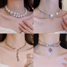 轻奢不规则珍珠项链项圈小众时尚百搭锁骨链欧美跨境高级感饰品女