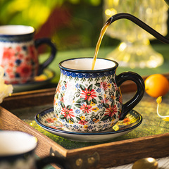 ポーランドマグカップ陶磁器カップオフィスカップカップルカップ家庭用朝食カップコーヒーカップ復古カップ卸売り