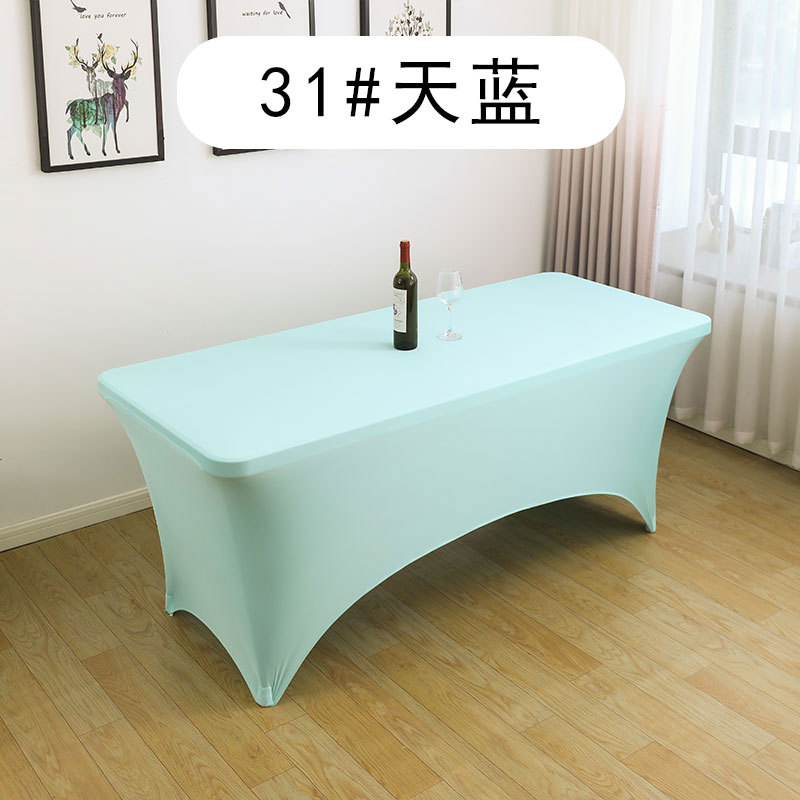 Cubierta de mesa elástica americana 4FT6FT para actividades de boda al aire libre Cubierta de mesa de cóctel de comercio exterior blanca y negra elástica rectangular