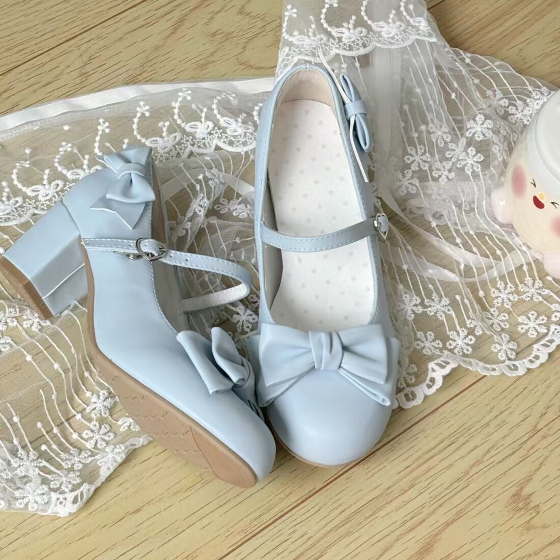 Genuine cute Japanese Mary Jane shoes with bow