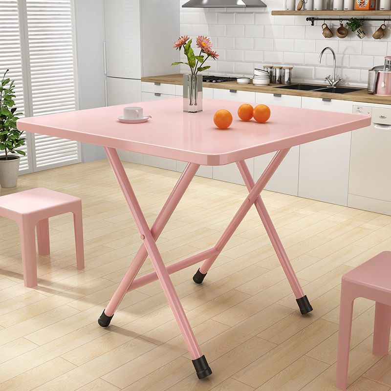 Household Simple Folding Table Small Square Table Folding Dining Table Rental Room Thickened Square Dining Table Amusement Portable Table
