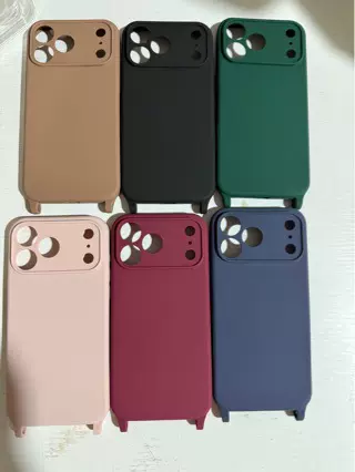 适用苹果17硅胶带挂绳手机壳苹果11/17ProMax