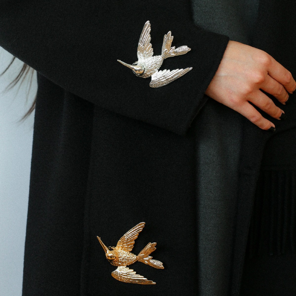 European American Cross-Border High-End Hummingbird Brooch Niche Design High-Grade Fashion Coat Suit Pin Accessories For_voghion.com