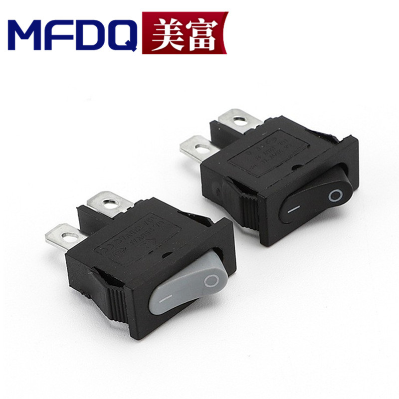 KCD1-110薄扁型船型开关2脚2档红黑6A250V9.5*21MM仪器仪表开关