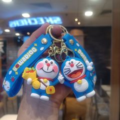 漫画アニメーションドラえもんキーホルダーかわいい新しいジングル猫キーホルダーカップルバッグ小さなペンダント卸売