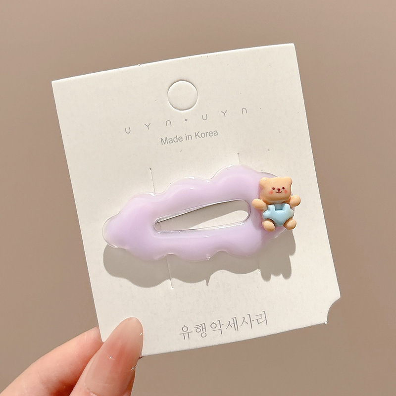 Clip de cabello de flor de leopardo para mujeres clip de cabello de alto nivel frente clip de frangeo 2025 nuevo clip lateral clip de cabello toque