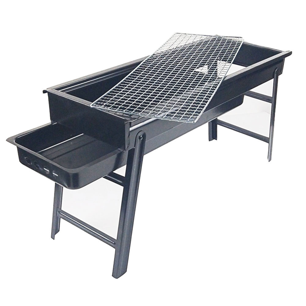 Parrilla de barbacoa de acero inoxidable engrosada plegable parrilla de barbacoa doméstica al aire libre fabricante de parrilla de barbacoa portátil en stock