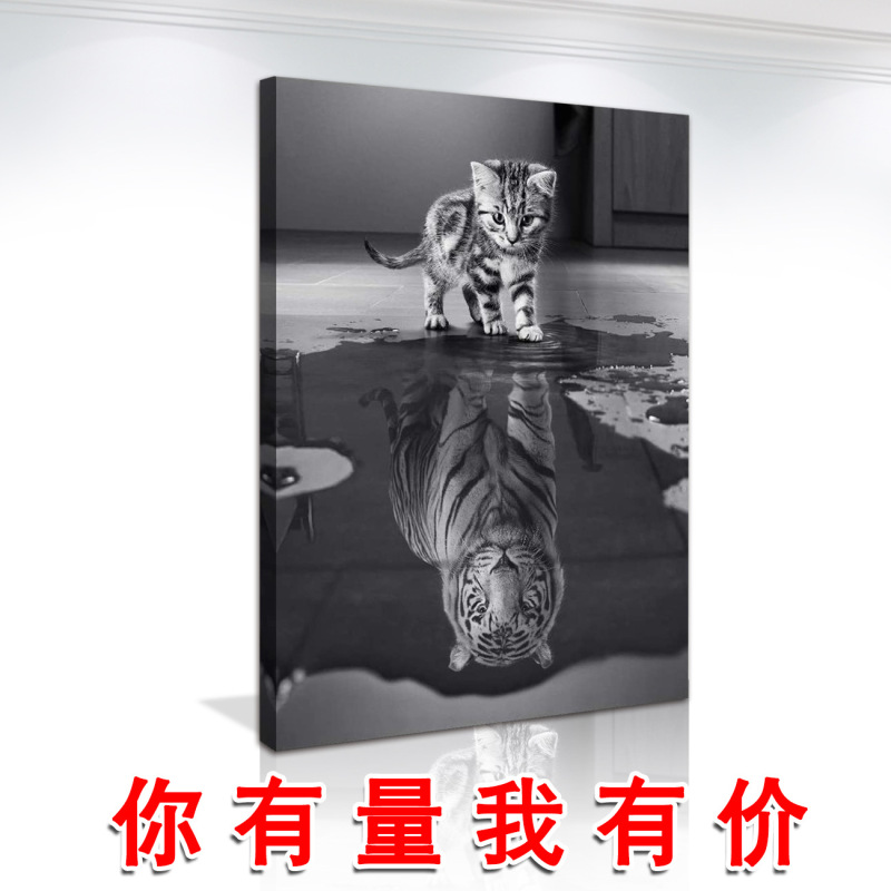 Amazon's Best-Selling Mentality Determines Everything Office Hanging Paintings Wholesale Cat and Tiger Frame Canvas Inspirational Decorative Paintings Amazon's Best-Selling Mentality Determines Everything Office Hanging Paintings Wholesale Cat and Tiger Frame Canvas Inspirational Decorative Paintings