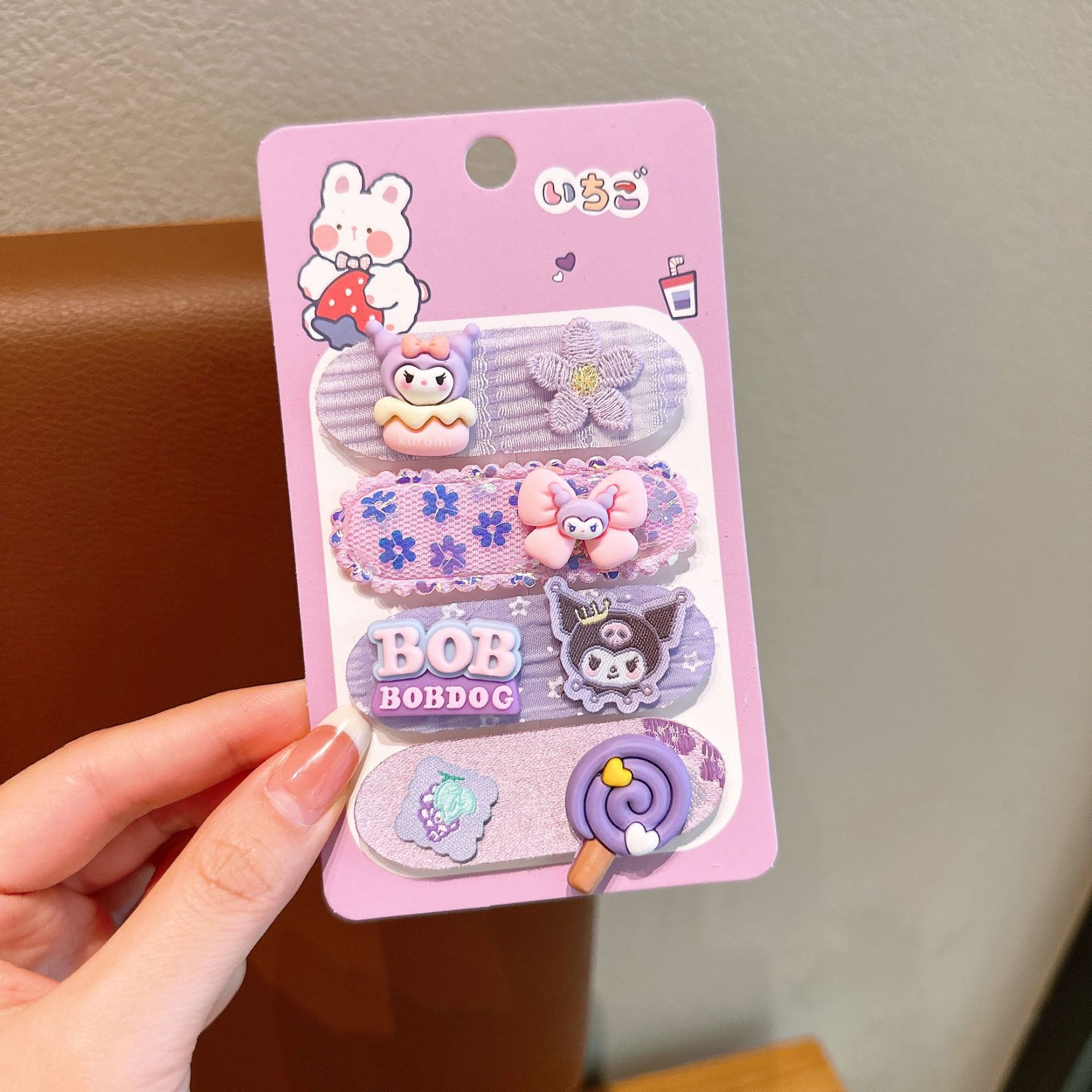 Los niños coreanos publican pegatinas mágicas de color caramelo de dibujos animados lindo y simple acabado de cabello roto artefacto Velcro de frutas