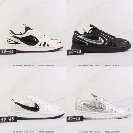 V3 Jordan 1St Generation Low-Top Sneakers, Made of Cowhide, Sizes 40~45 Available for Shipping! V3 Jordan 1St Generation Low-Top Sneakers, Made of Cowhide, Sizes 40~45 Available for Shipping!