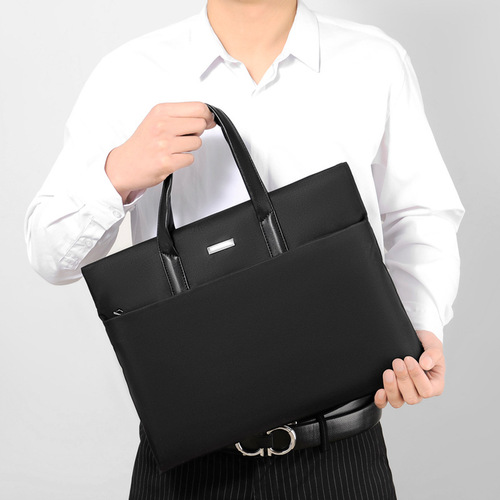 Man's Large Capacity Business Polyester Laptop Handbag Direct from Manufacturer Simple Waterproof Lightweight Briefcase