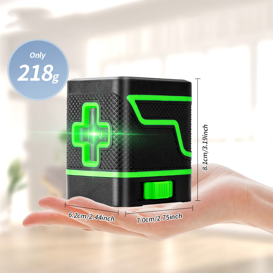 Luz de nivel láser línea fina línea automática Mini portátil 2 Línea proyector de nivel verde