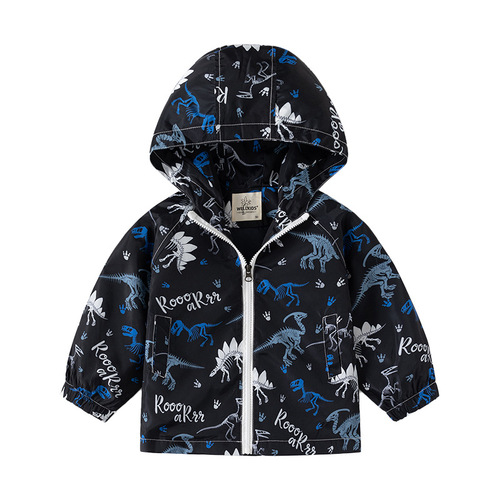 Children's Windbreaker 2024 New Boys Hooded Jacket Baby Lightweight Sun Protection Coat Korean Style Zipper Top Wholesale