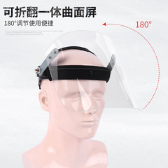 Wholesale heat-resistant protective face shield for cutting, anti-oil, splash-proof, transparent, half-face shield
