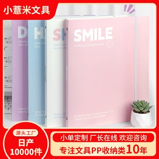 打孔活页文件袋可定制马卡龙色系透明收纳册资料档案试卷整理册