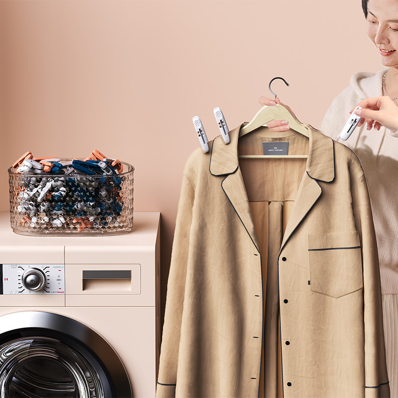 【心造】防風夾套裝壁掛收納盒家用多功能夾子衣褲夾晾曬夾可瀝水