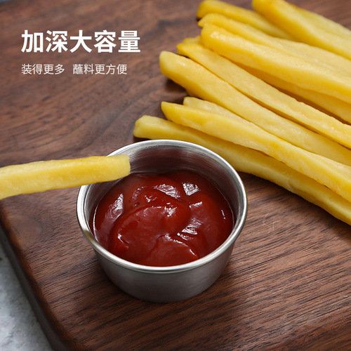 304 stainless steel sauce dish Korean kimchi dish French fries tomato sauce dish Western steak sauce dish salad bowl