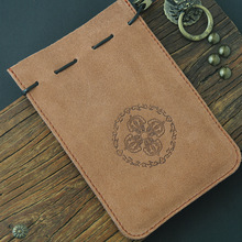 牛皮文玩袋盘珠袋子核桃星月菩提小叶紫檀手串收纳袋首饰包香水包