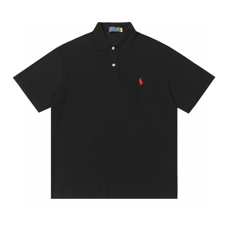 跨境拉夫三匹小马logo刺绣休闲赛马翻领Polo衫T恤短袖青年商务男|undefined