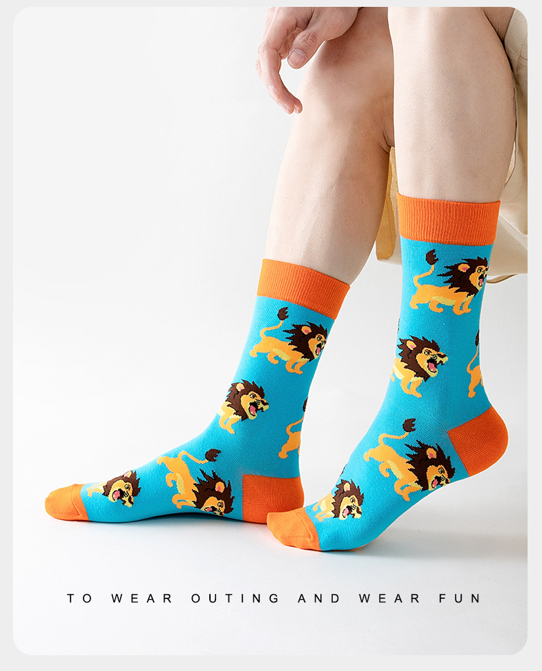 Animal, Dog, Cat Pattern Unisex Cute Animal Dog Cat Cotton Polyester Ankle Socks A Pair