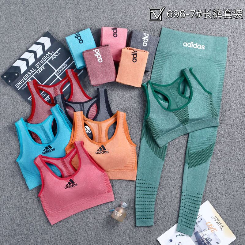 Foreign Trade 696-7 # Seamless Letter Print Tube Top and Long Pants Set Fitness Yoga with Chest Pad Beauty Back Underwear Set