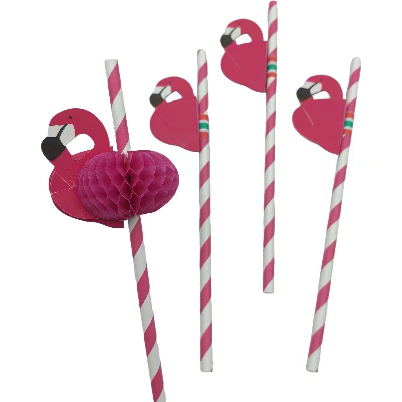Fiesta palos de panal estereoscópico flamenco decoración desechable degradable postre pastel cóctel palos de decoración