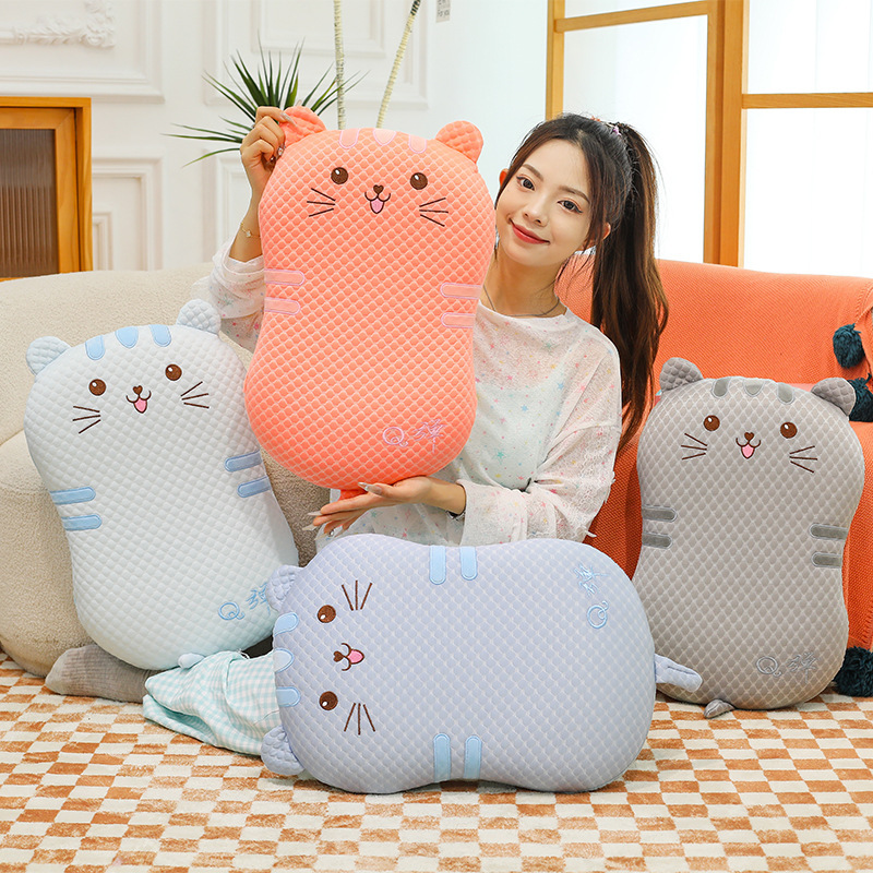 Bingdoudou 猫腹枕オフィス学生寮夏クール低反発頚椎昼寝枕枕|undefined